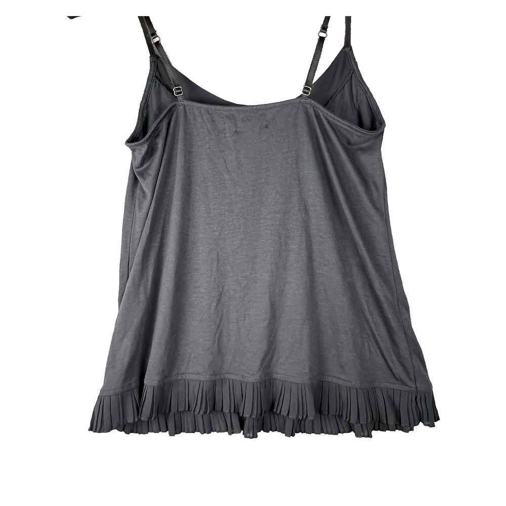 AMERICAN EAGLE OUTFITTERS Cami Tank Top Women Size XS Gray Y2K Style Lace Detail - Picture 2 of 10
